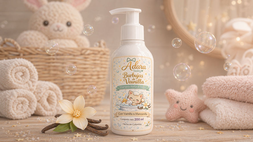 Burbujas de Vainilla - Shampoo Natural Suave